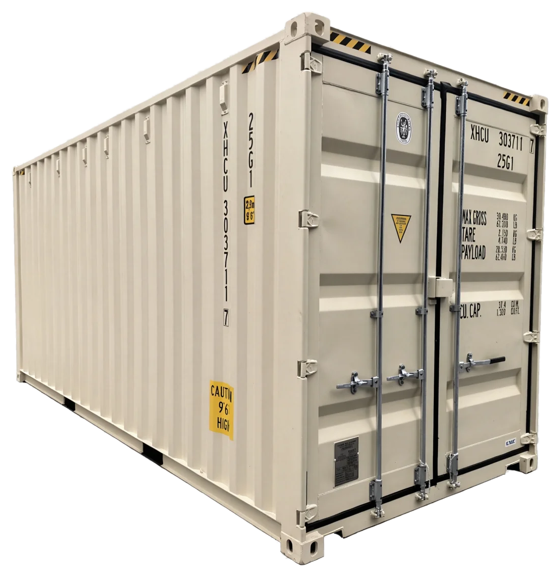 Neuer 20FT-Container, Türen geschlossen